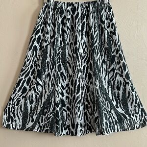 A Line Zebra Print Skirt. No label on it.